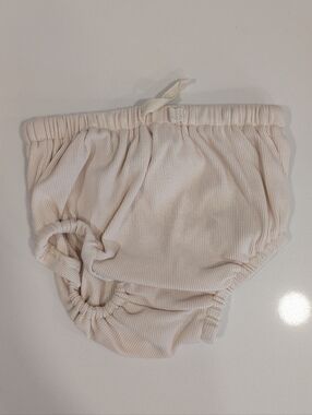 Cream Ribbed Drawstring Bloomers 12m Adee